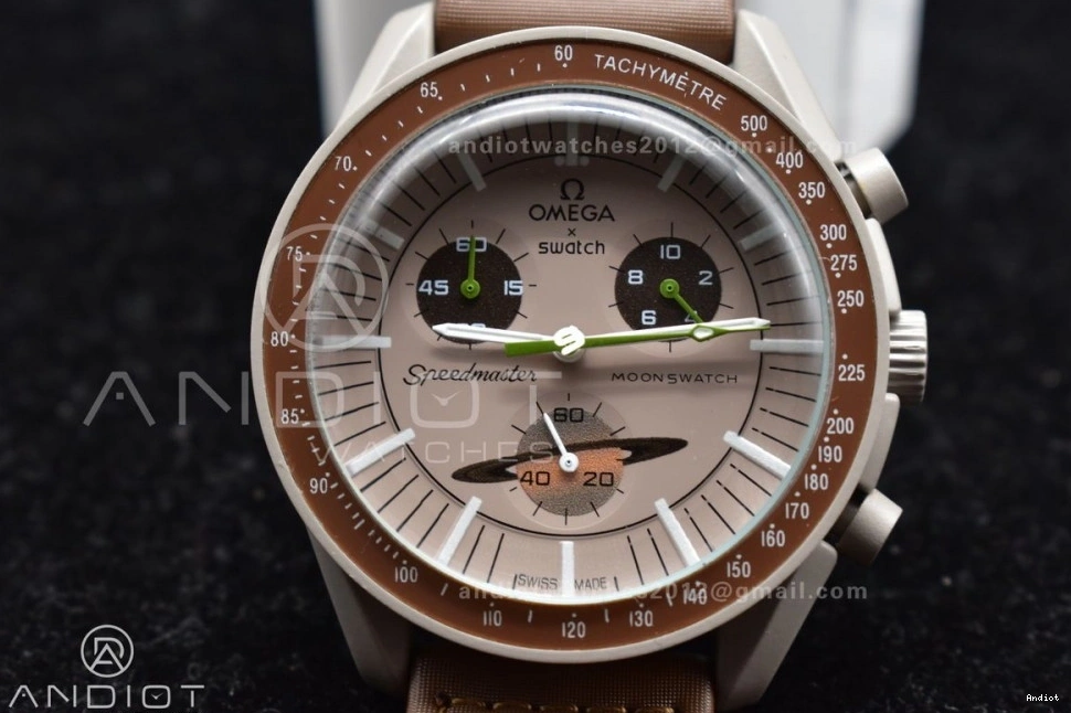 Nylon Quartz Swatch Strap Bioceramic Moonwatch On Omega X Mission Saturn To 1219